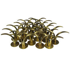 Flock of Brass Candleholders by Ivar Ålenius Björk for Ystad Metall, 1939