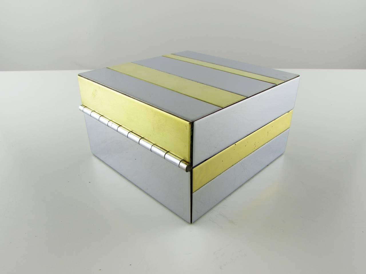 Mid-Century Modern Rare Cityscape Jewelry Dresser Box by Paul Evans for Directional, circa 1975