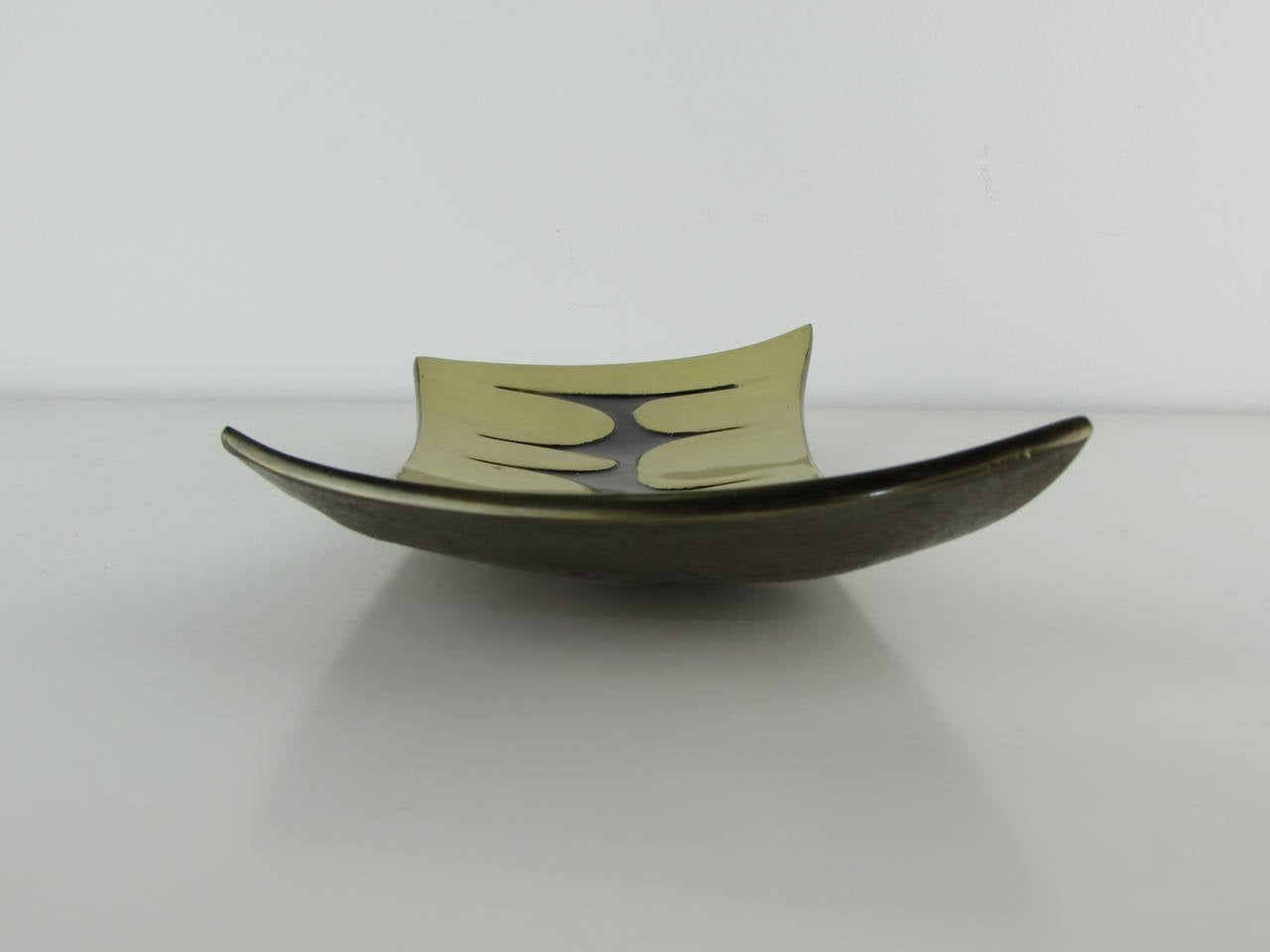 Very Rare and Early Cast Bronze Enamel Tray by Paul Evans Studio, New Hope 1956 In Excellent Condition In New York, NY