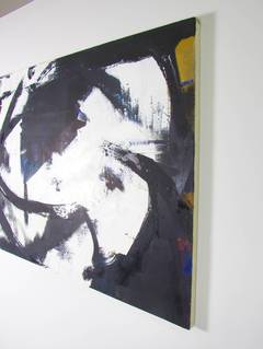 Large Dramatic Abstract Oil on Canvas Painting by Guillermo Calles, 2013