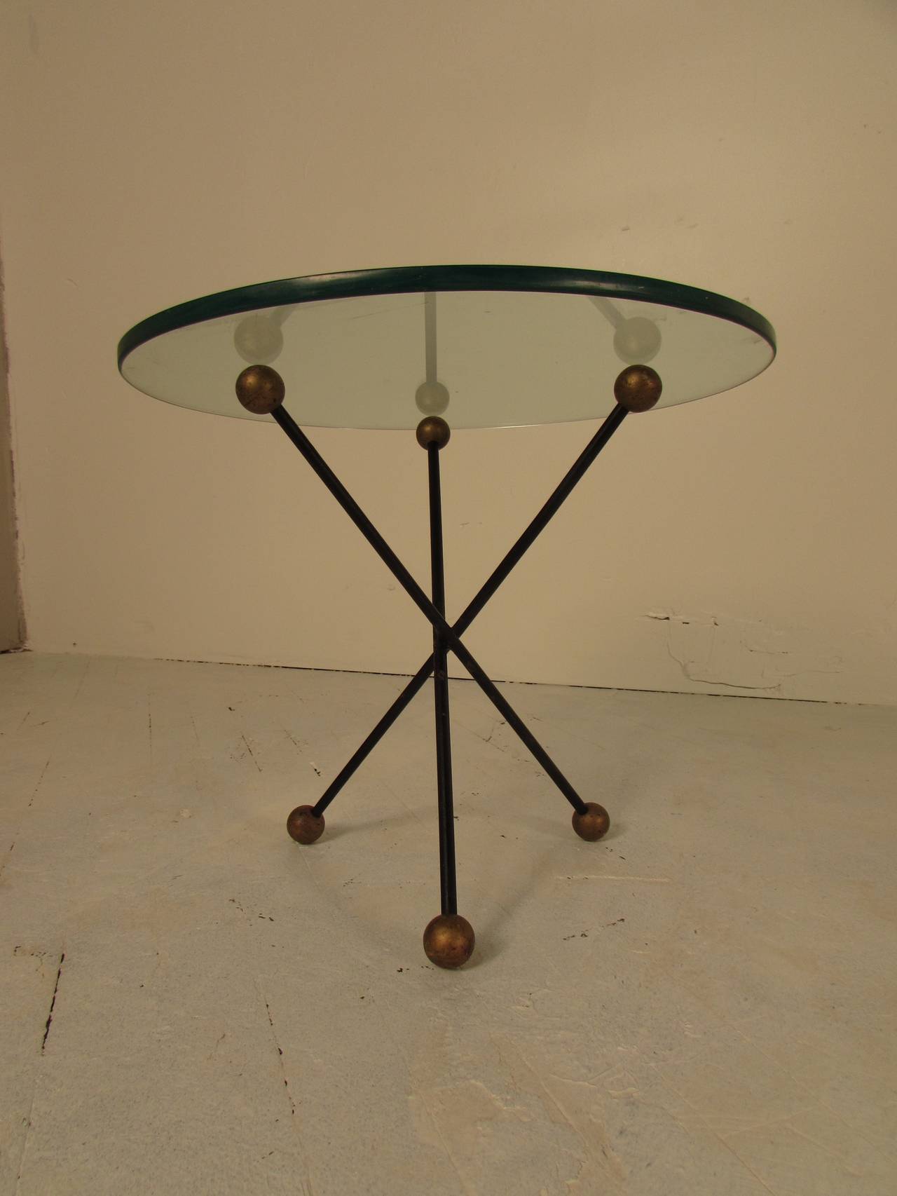 Giltwood Pair of Sculptural Midcentury French Side Tables