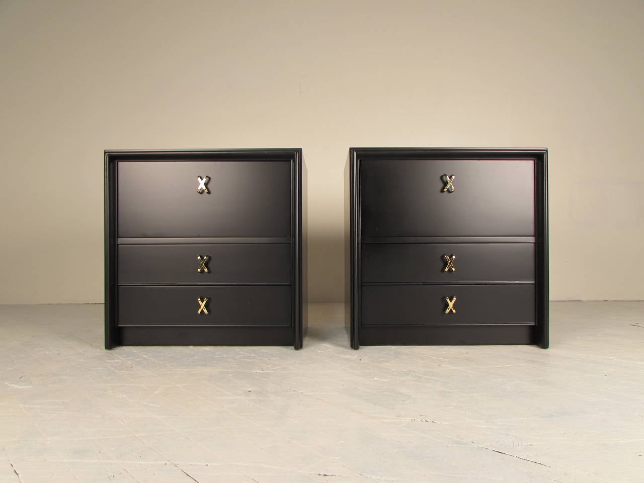 American Stunning Paul Frankl Nightstands or Small Chests for Johnson Furniture