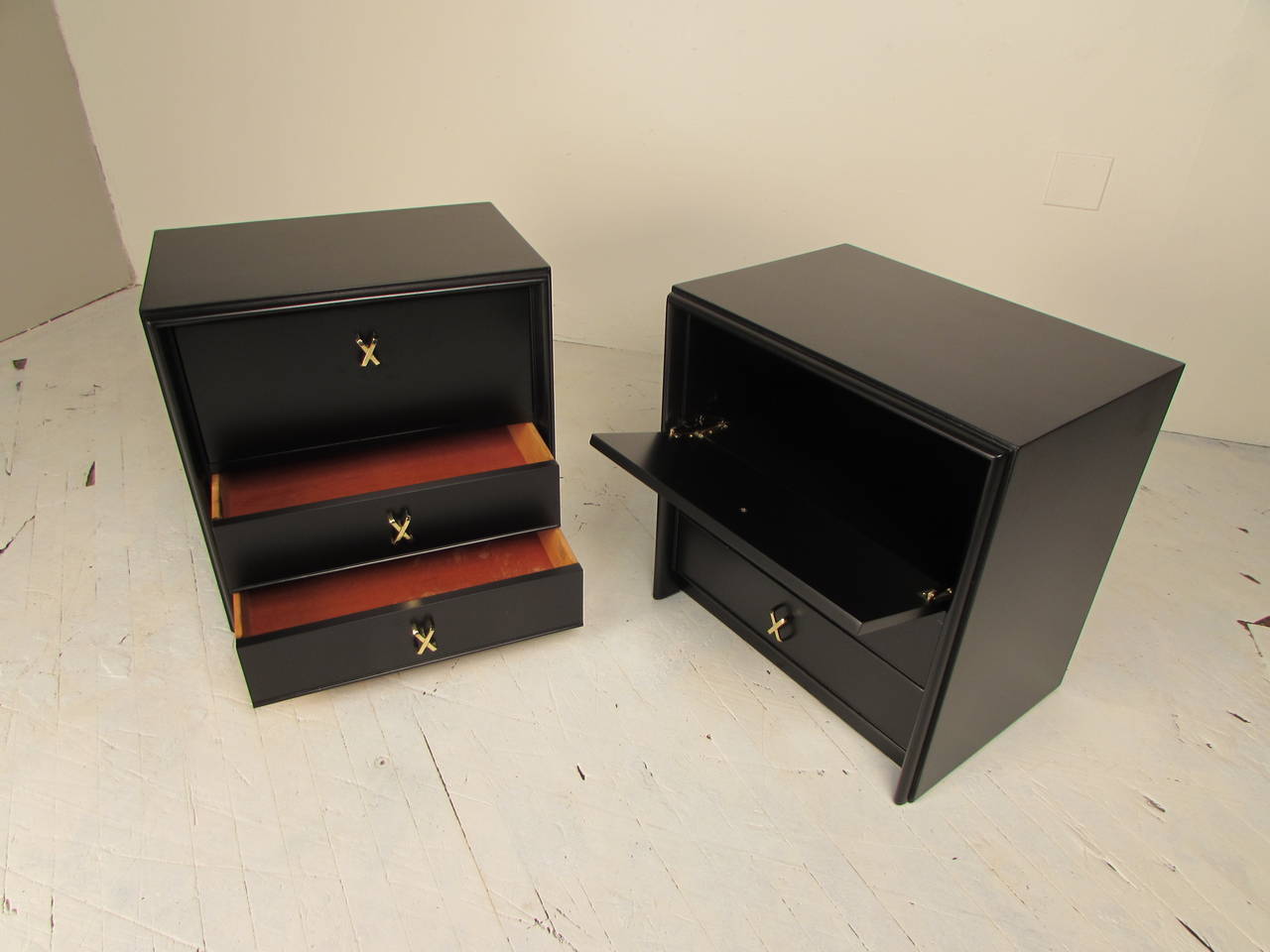 Stunning Paul Frankl Nightstands or Small Chests for Johnson Furniture 1