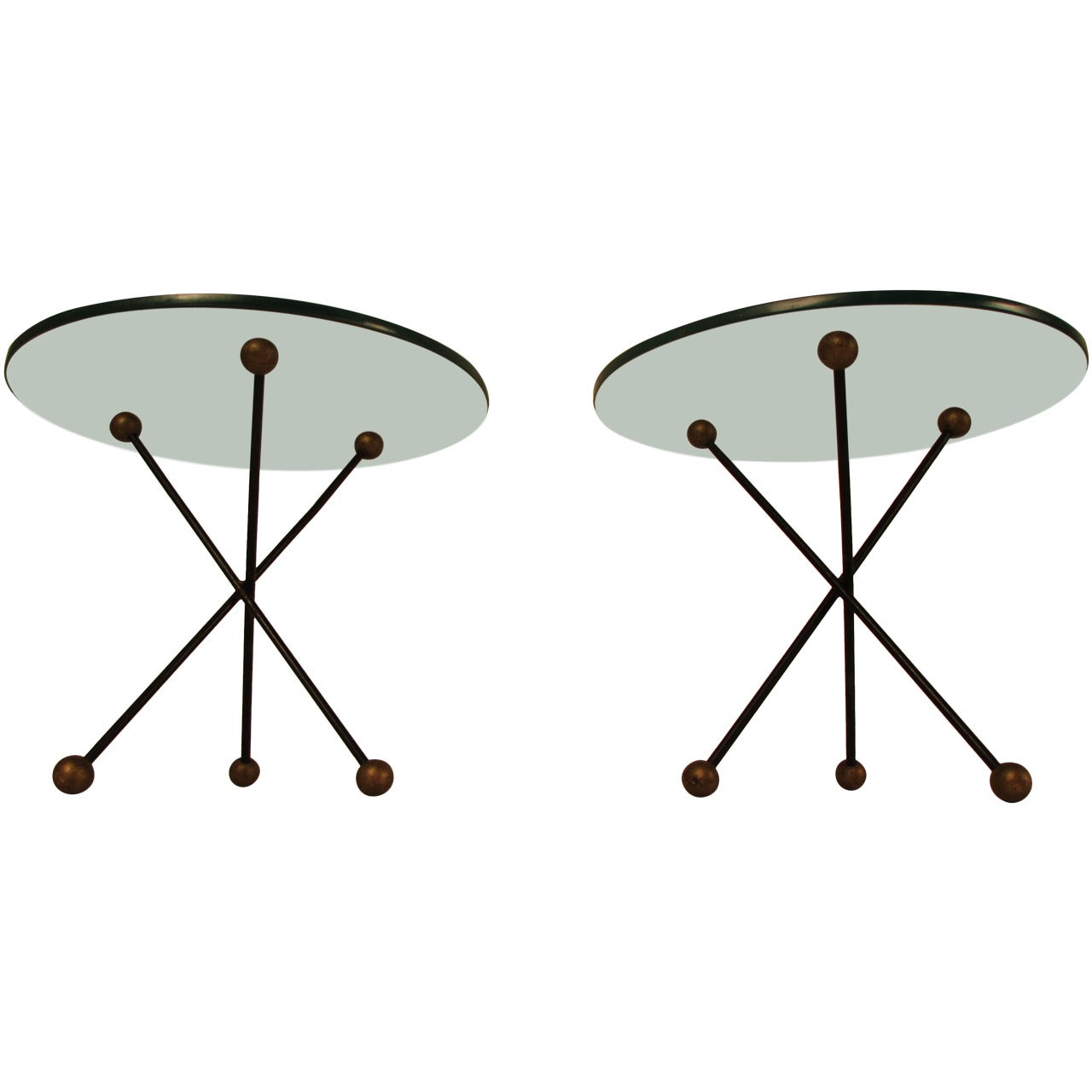 Pair of Sculptural Midcentury French Side Tables