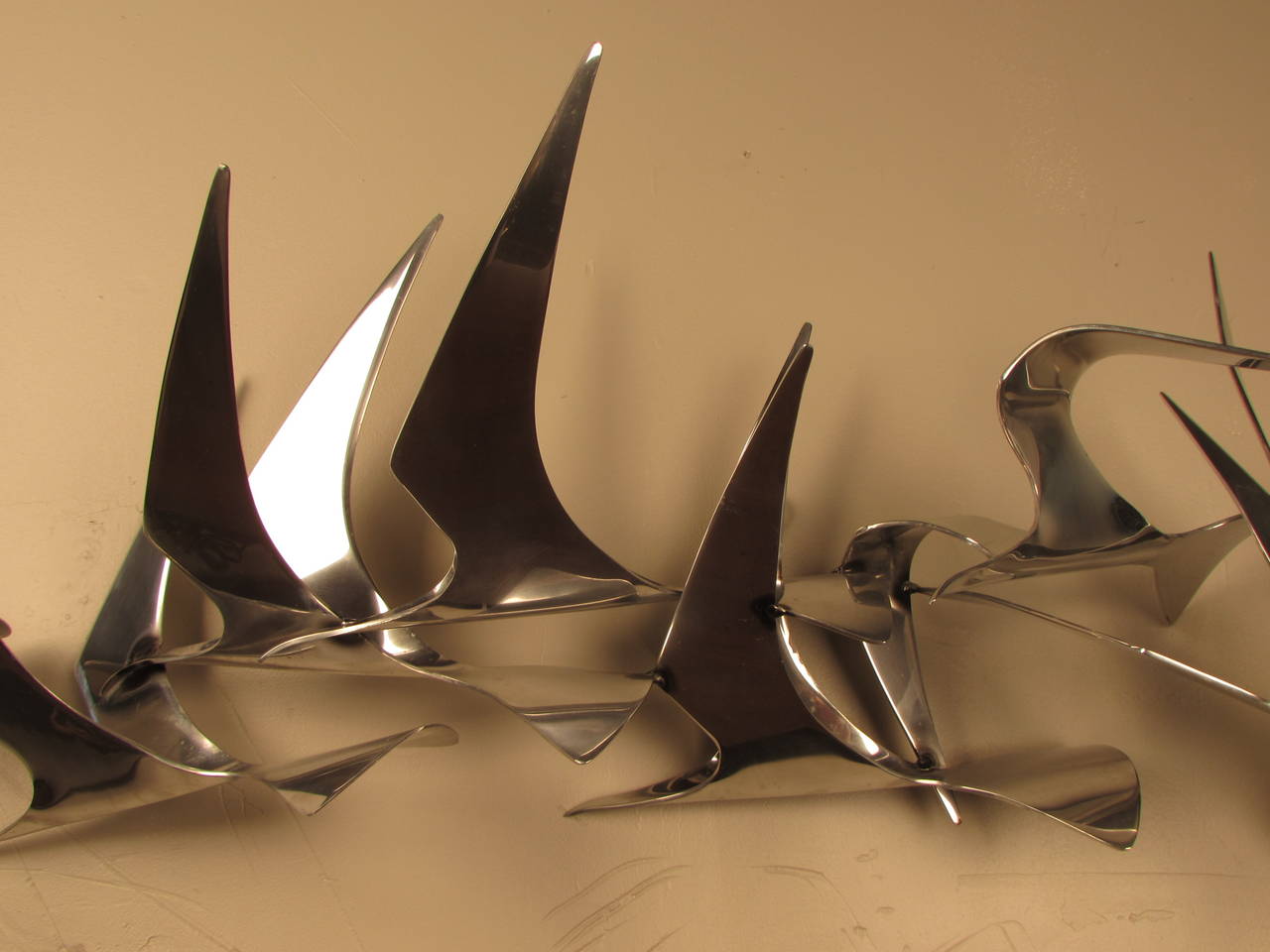 Magnificent Curtis Jere Birds in Flight Wall Sculpture 2