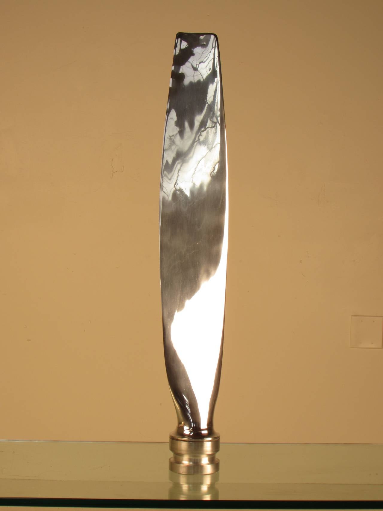North American Machine Age Mirror Polished Aluminum Propeller