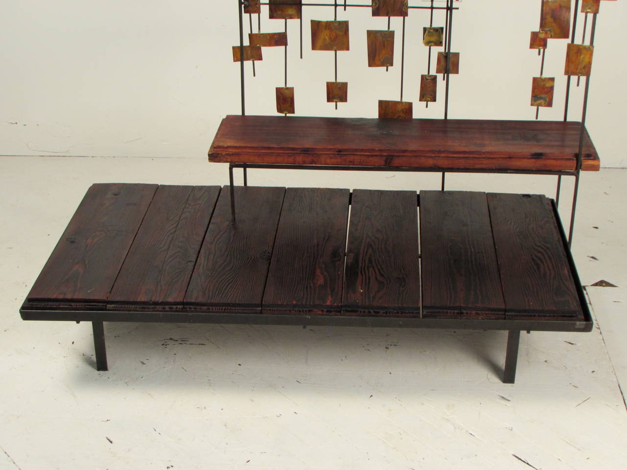 Unique Studio Made Brutalist Room Divider or Hall Tree 1