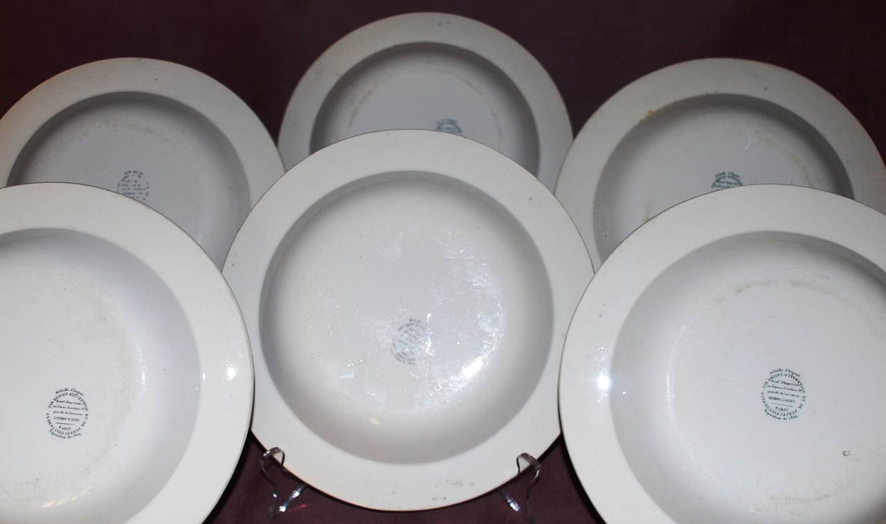Creil Creamware Tureen with Six Soup Plates 3