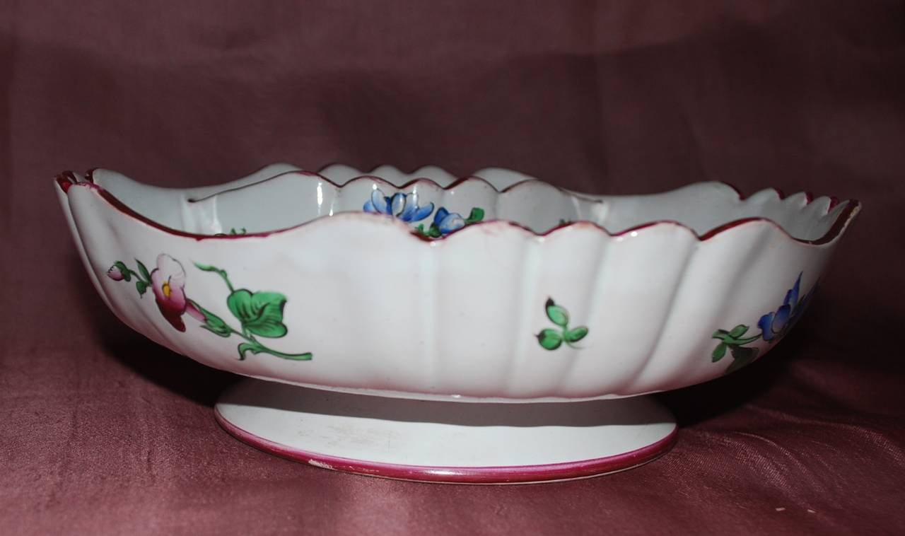 Vintage Strasbourg Style Faience Crudite Dish For Sale 2