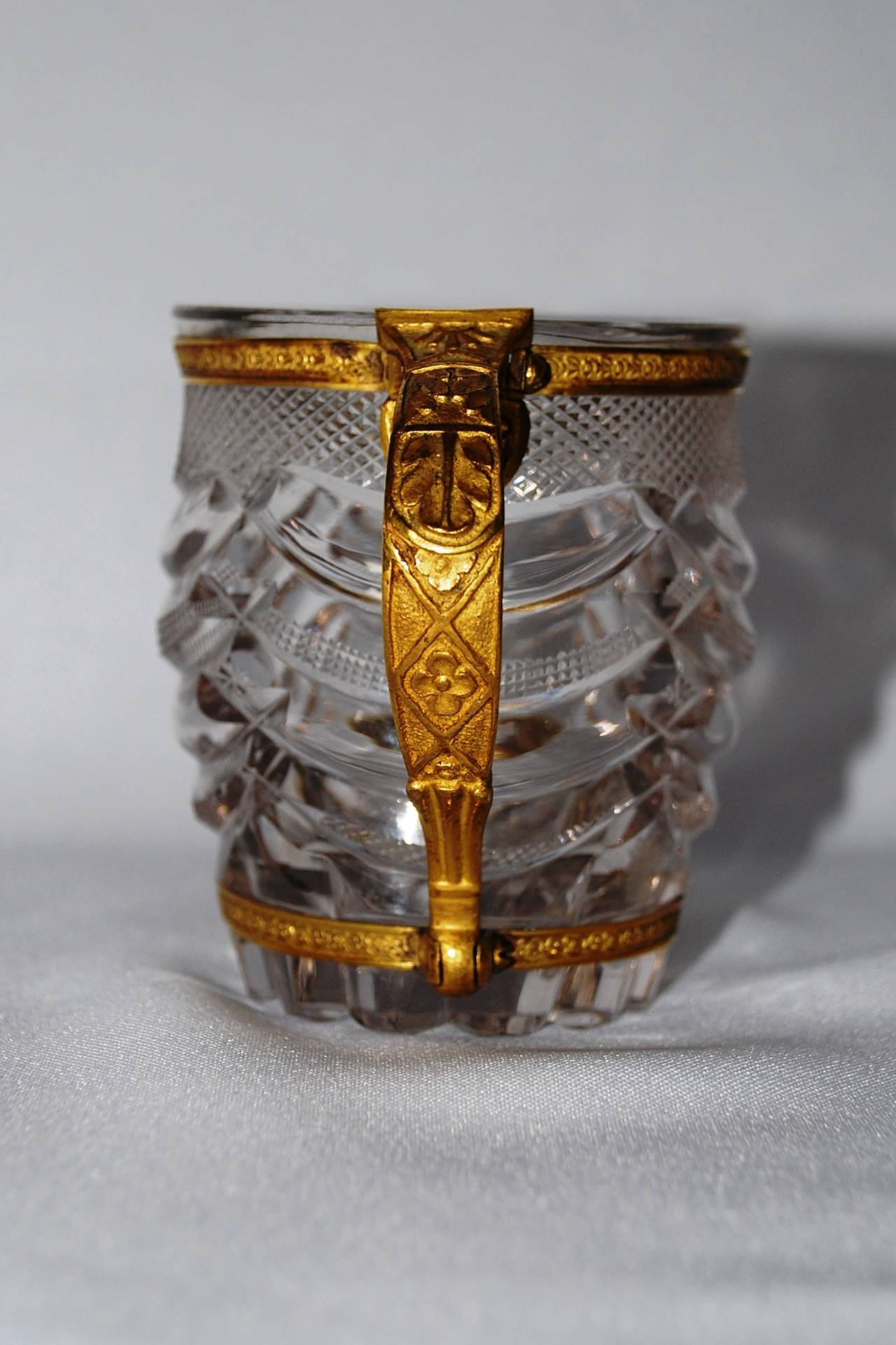 GiltMounted Carved Crystal Cup at 1stDibs