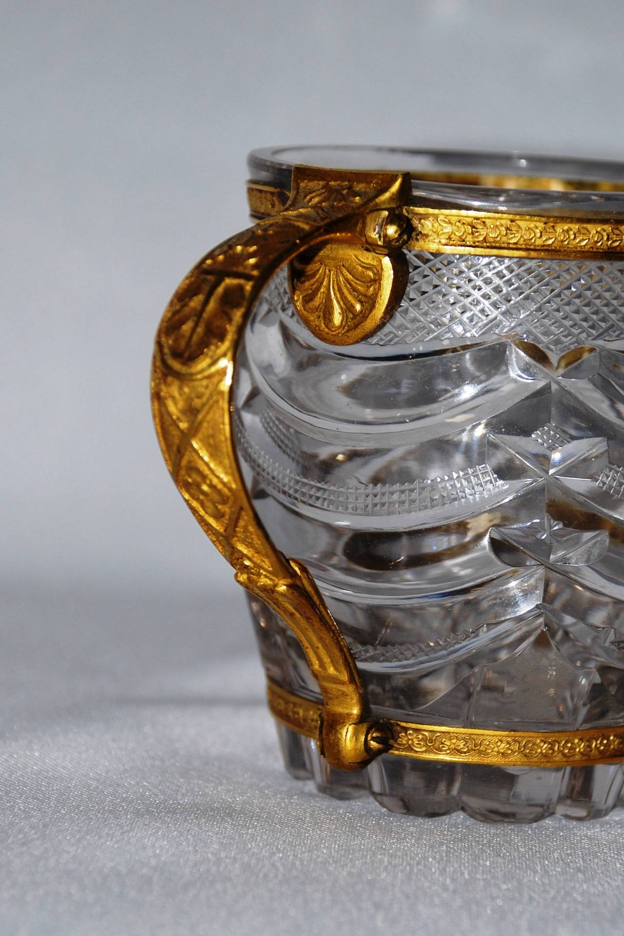 GiltMounted Carved Crystal Cup at 1stDibs