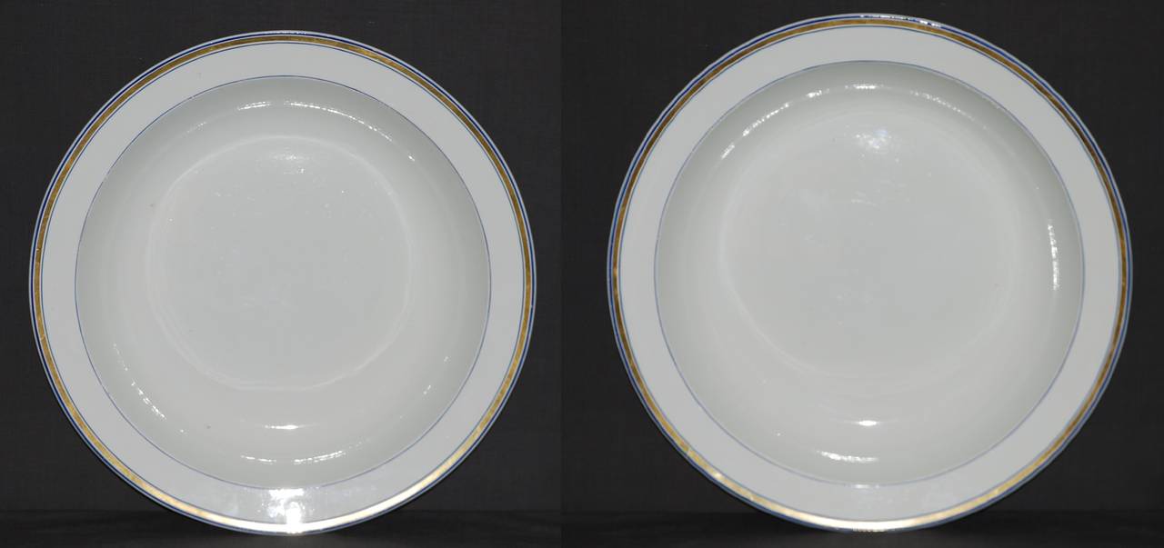 English Pair Large Wedgwood Creamware Serving Plates For Sale