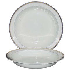 Pareja de Platos Grandes de Servir de Crema Wedgwood