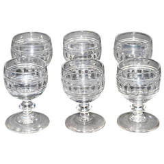 Set of Six English Wine Glasses 11