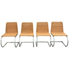 Mart Stam Wicker Dining Chairs