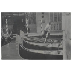 Vintage Original Photograph, Hotel Bauer Venice in Water Gilt Frame 11