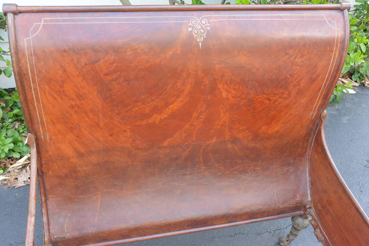 Pair French Tole Sleigh Beds In Good Condition In New York, NY
