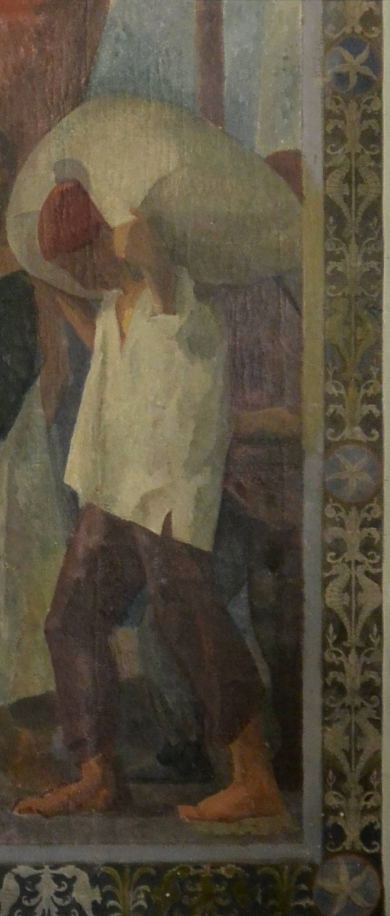 Maritime Mural of Marseille Port Scene