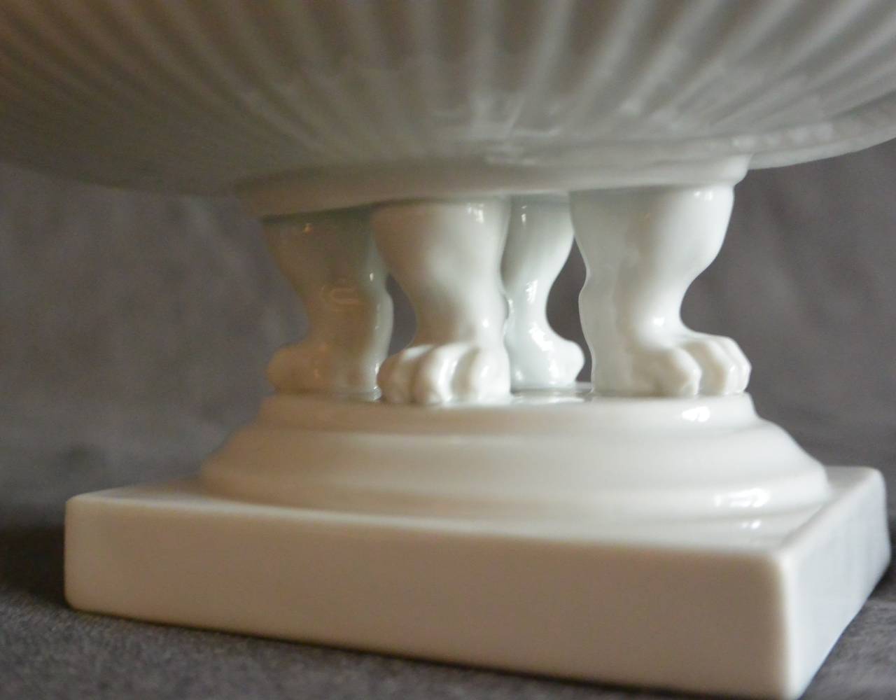 White Porcelain Neoclassical Style Amphora Oil Lamp For Sale 2