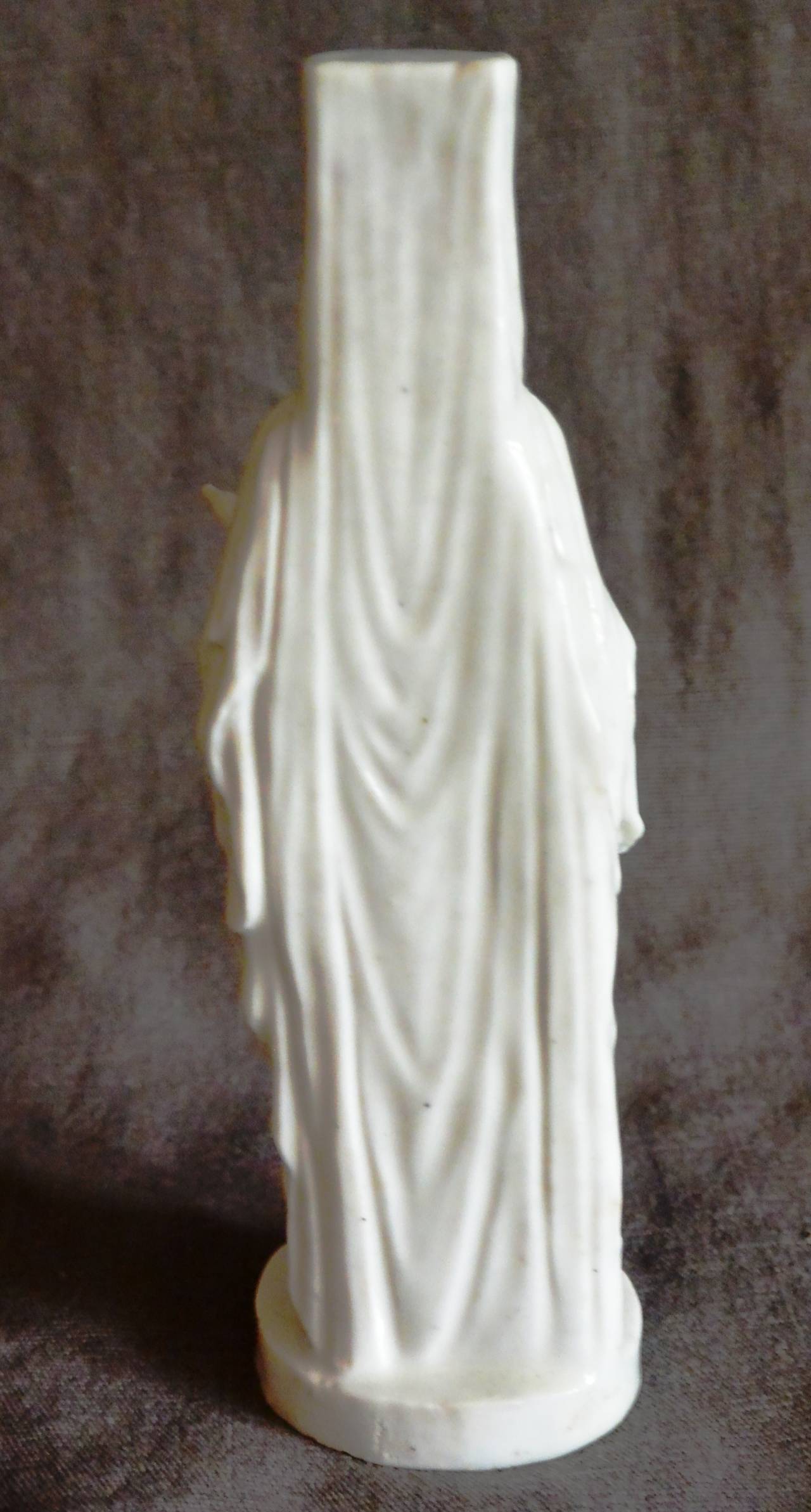 Neoclassical Doccia White Porcelain Caryatid Sculpture For Sale