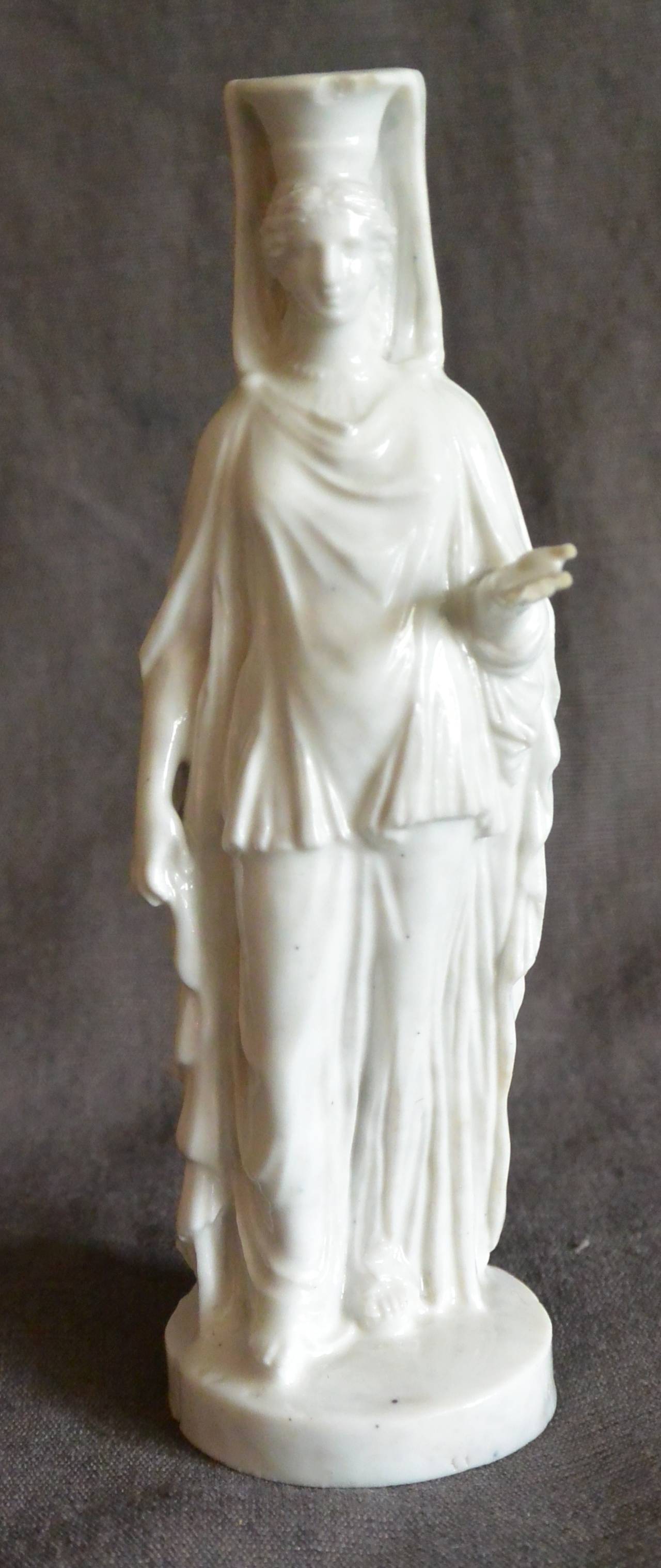 Late 18th Century Doccia White Porcelain Caryatid Sculpture For Sale