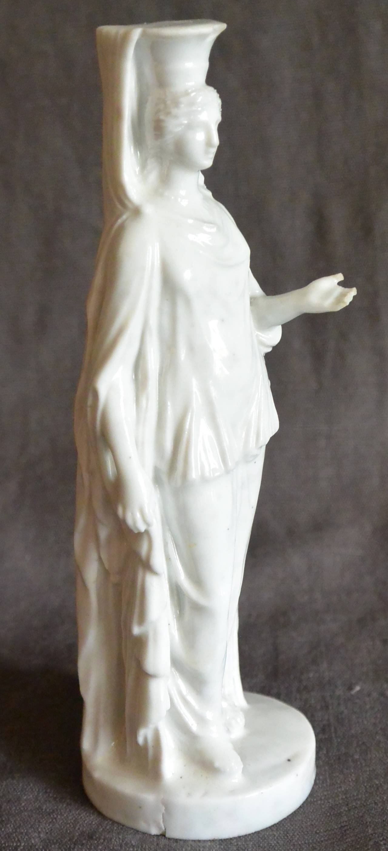 Doccia White Porcelain Caryatid Sculpture In Good Condition For Sale In New York, NY