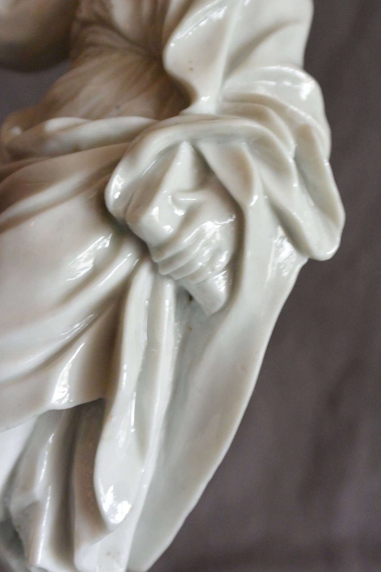 St. John the Revelator White Porcelain Sculpture For Sale 1