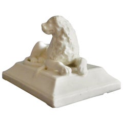 Antique Vinovo Porcelain Lion Sculpture