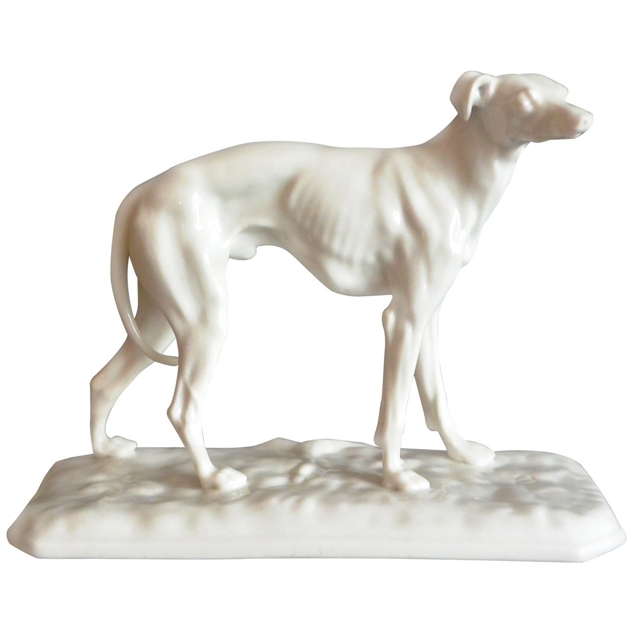 Nymphenburg Porcelain Greyhound Sculpture