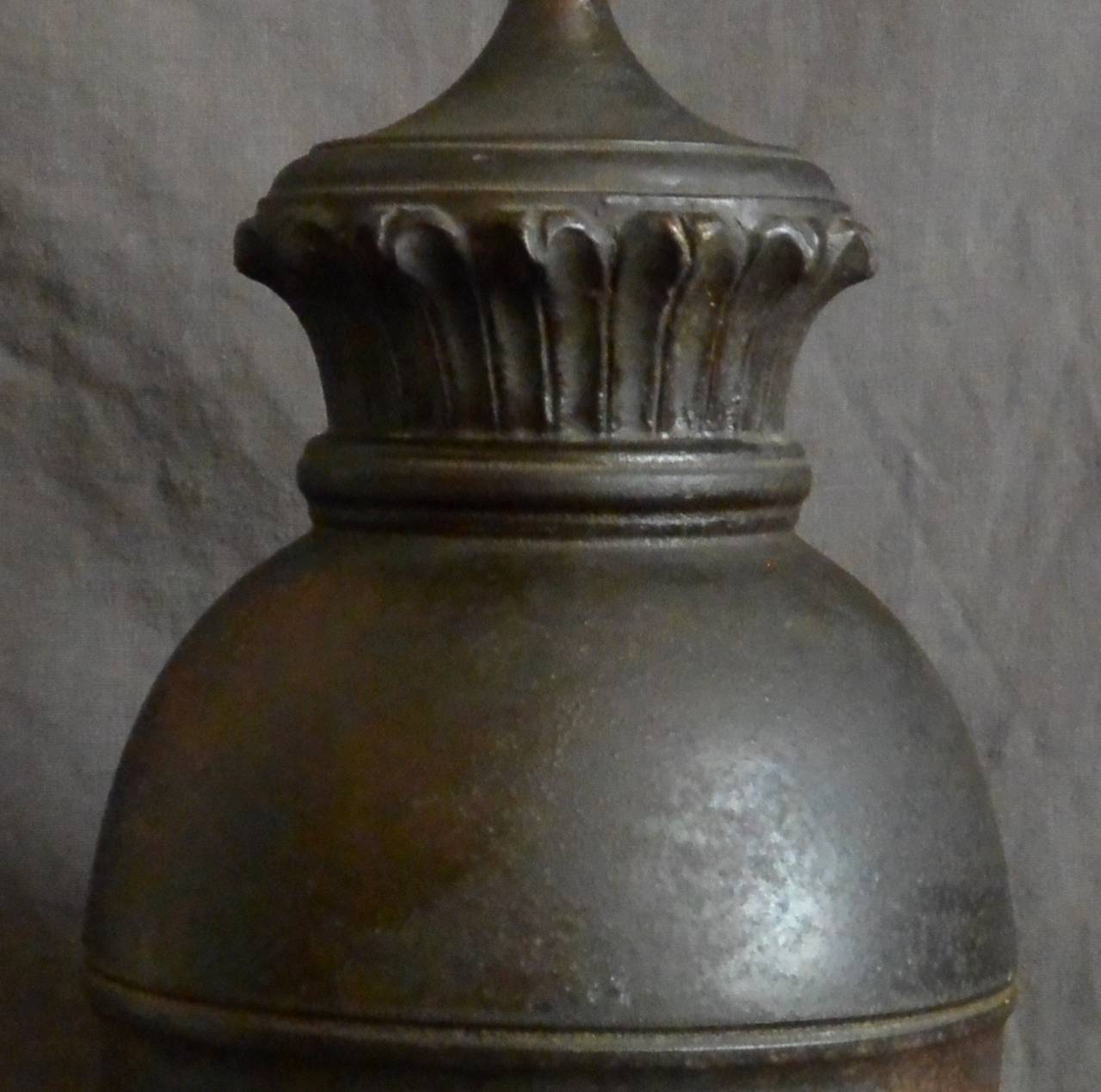 20th Century Italian Terracotta Baluster Lamp