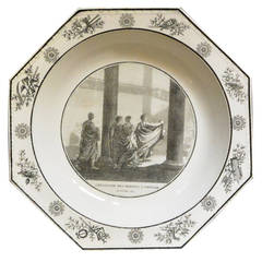 Antique Neoclassical Creil Soup Plate