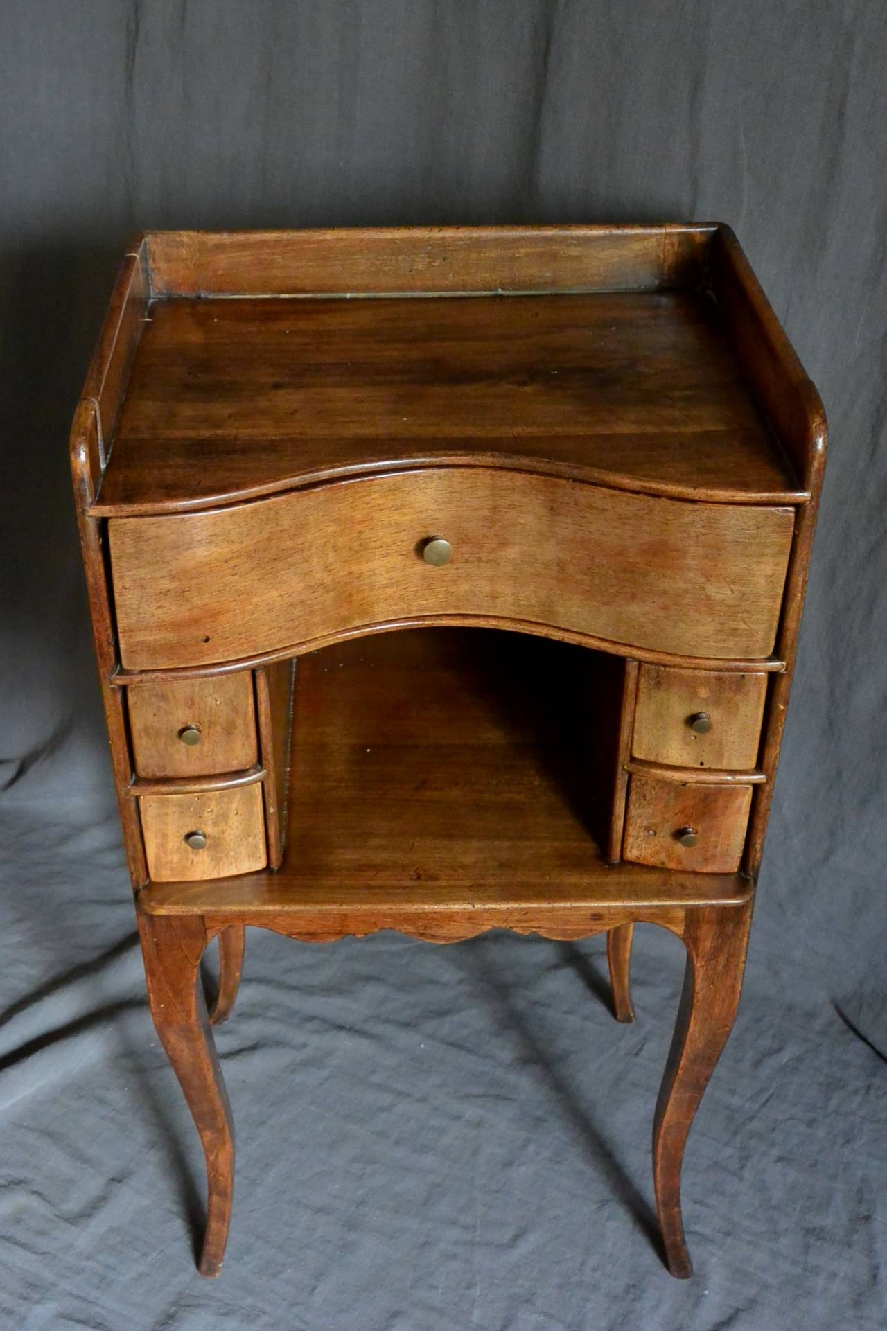 French Continental Walnut Side Table For Sale
