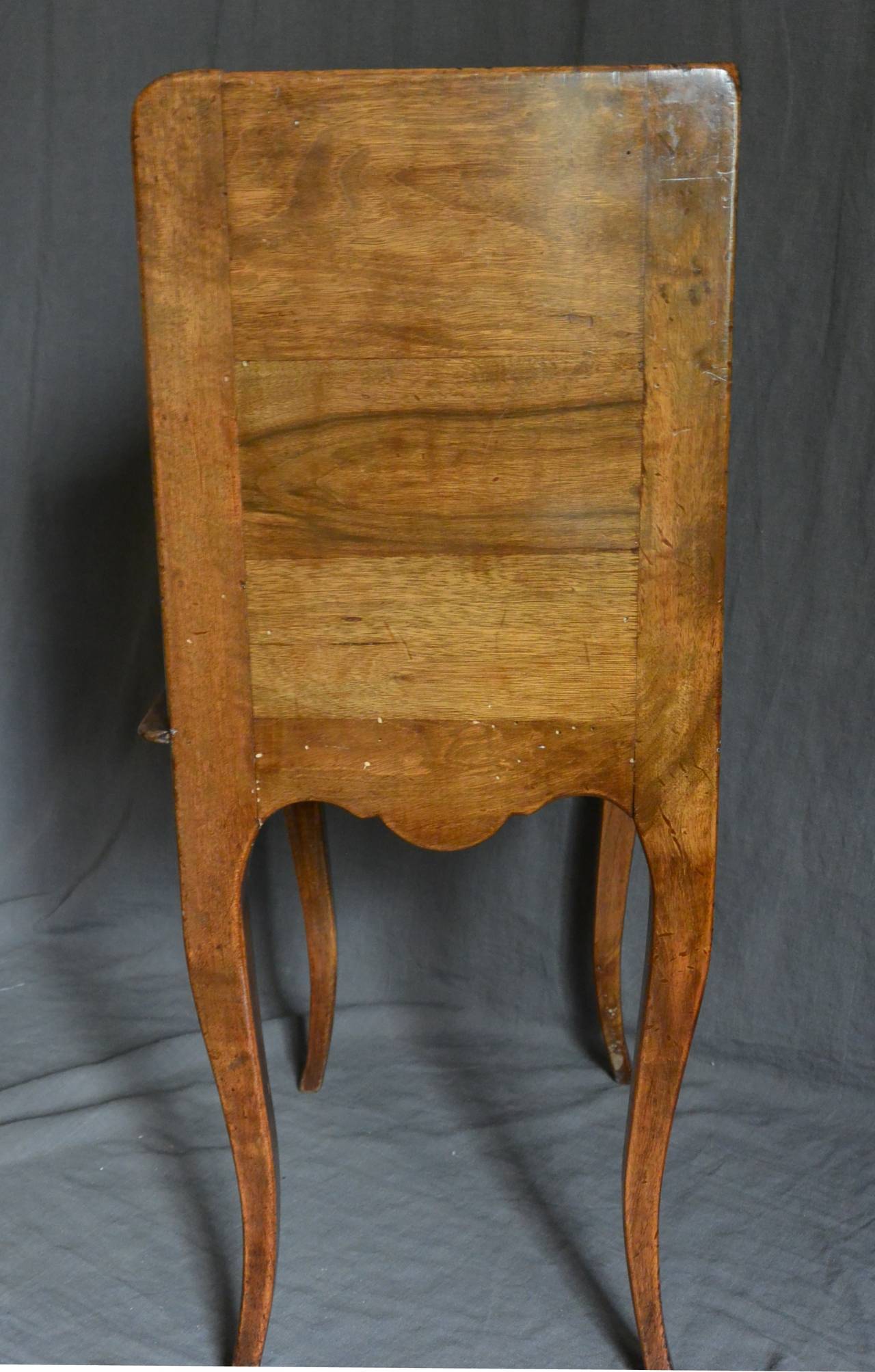 French Provincial Continental Walnut Side Table For Sale