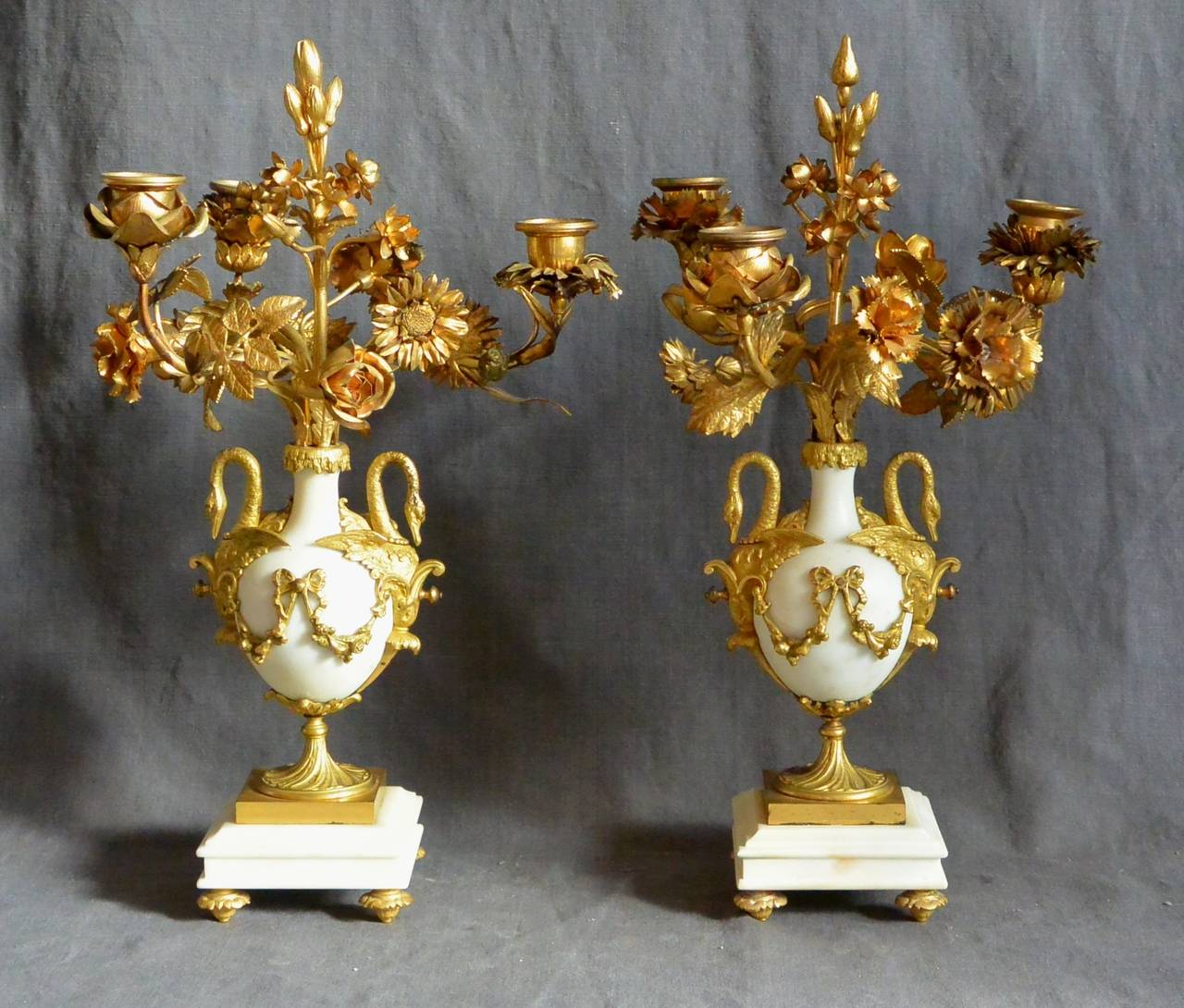 Pair of Louis XV Style Candelabra In Good Condition In New York, NY