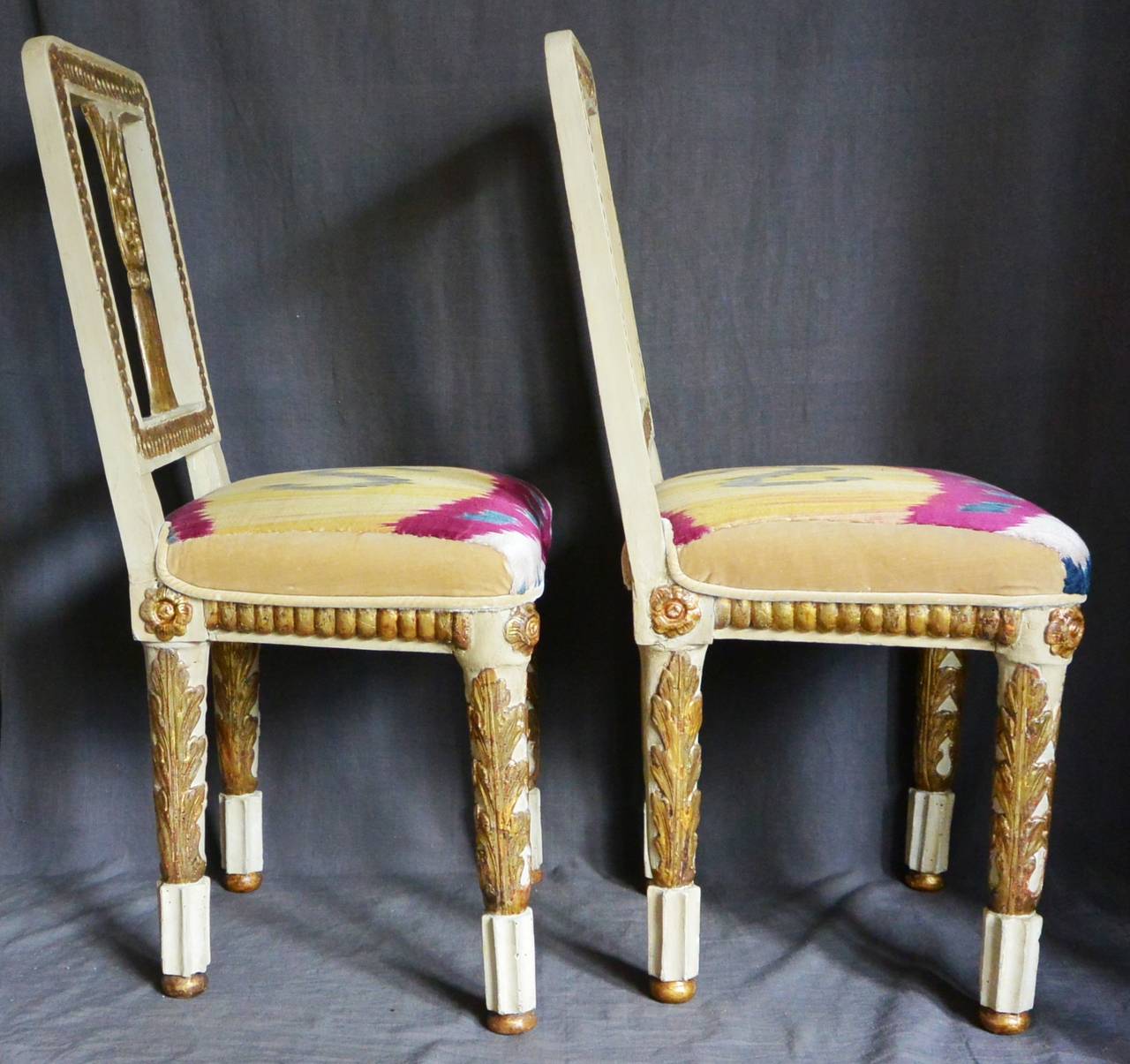 Empire Pair of Italian Side Chairs