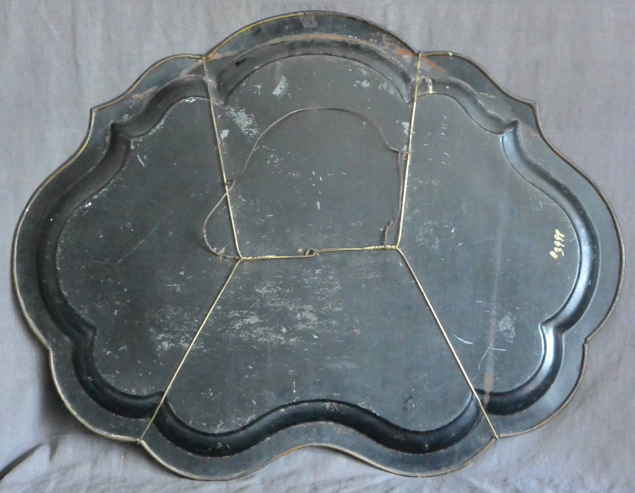 Italian Gilt and Painted Tole Shaped Tray 2