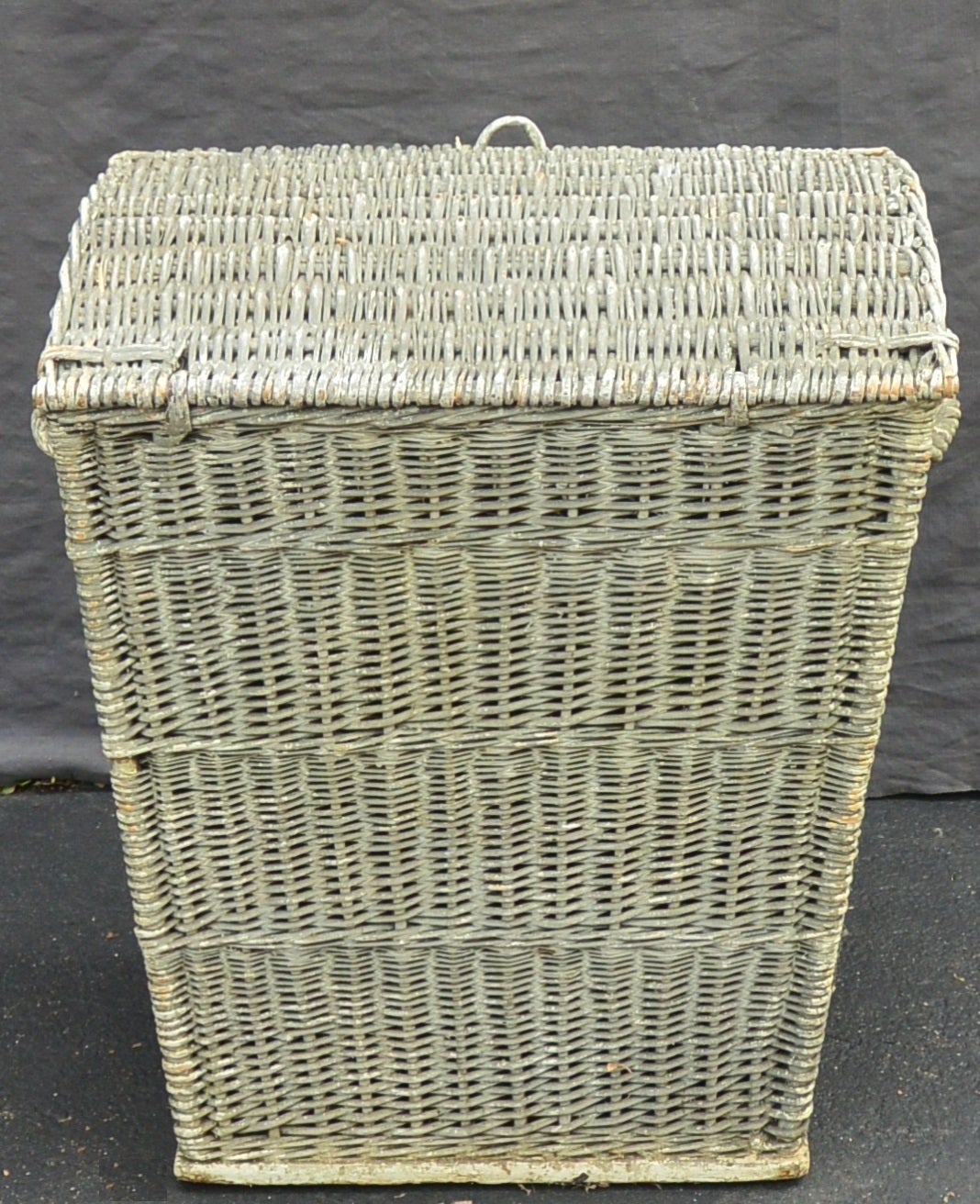 20th Century Large Painted Wicker Basket