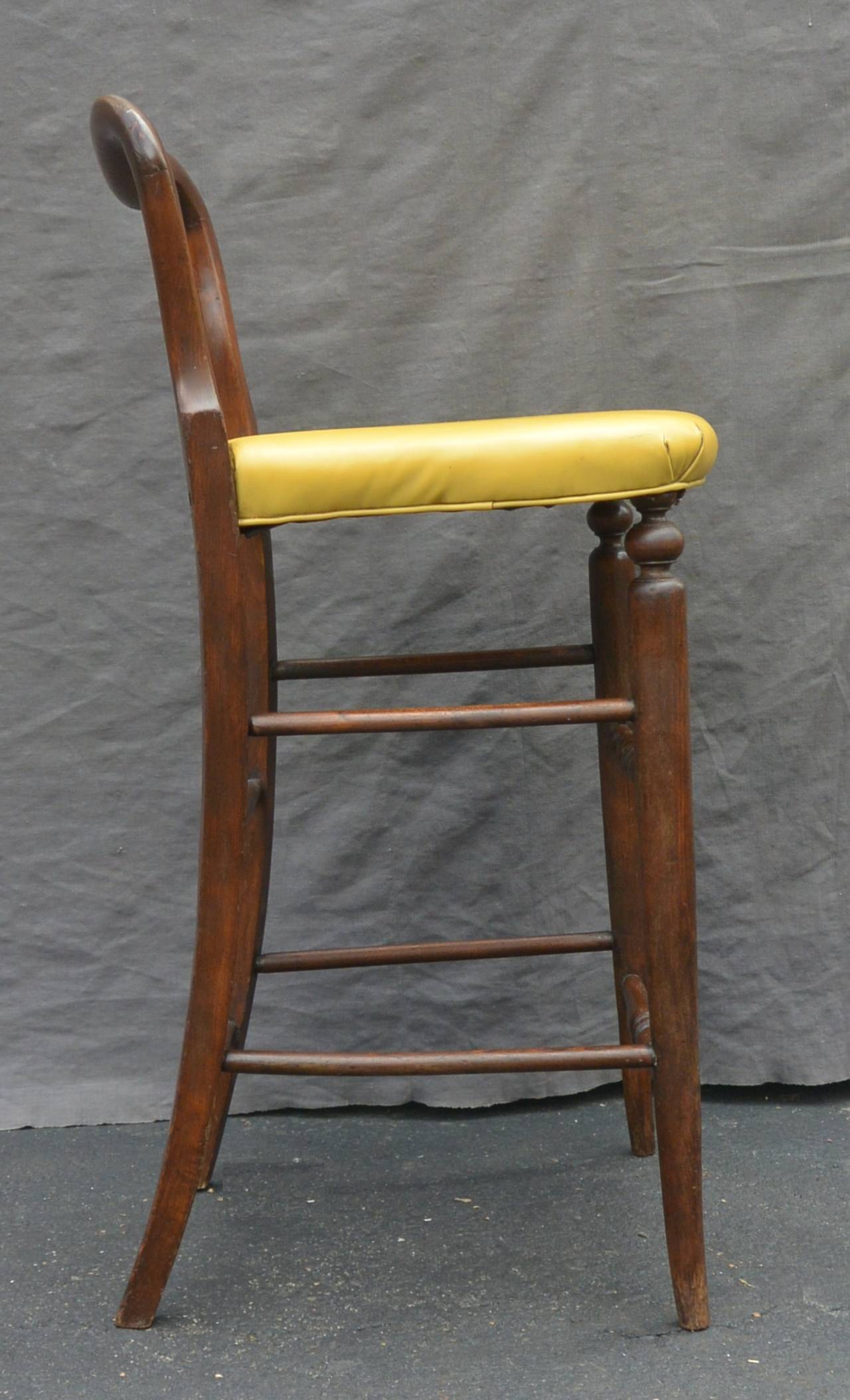 yellow upholstered bar stools