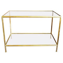 Italian Seamless Tubular Brass Coffee Table