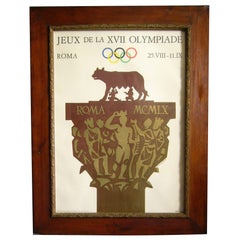 Original Rome Olympics Poster by Armando Testa, 1960