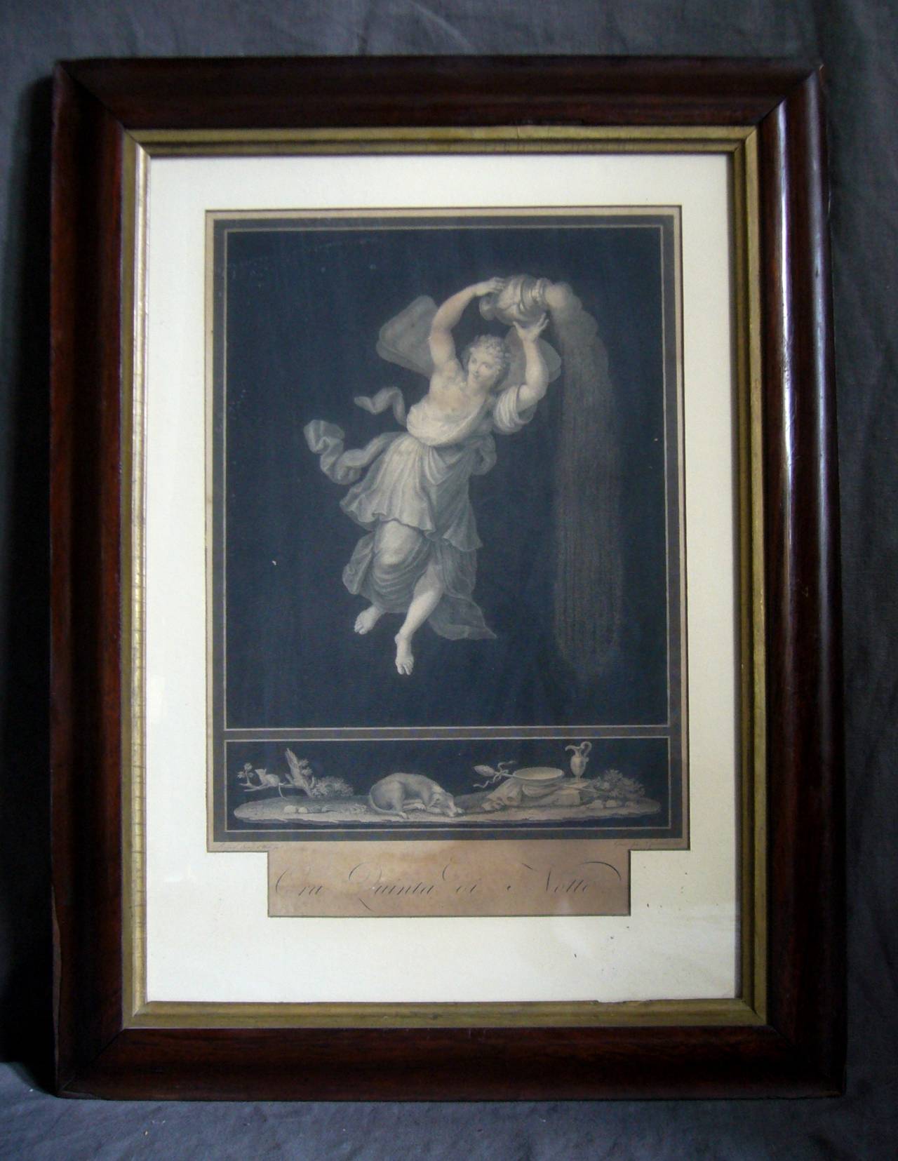 Pair of Italian Neoclassical allegorical engravings. Pair of Italian neoclassical allegorical engravings after Raphael from 