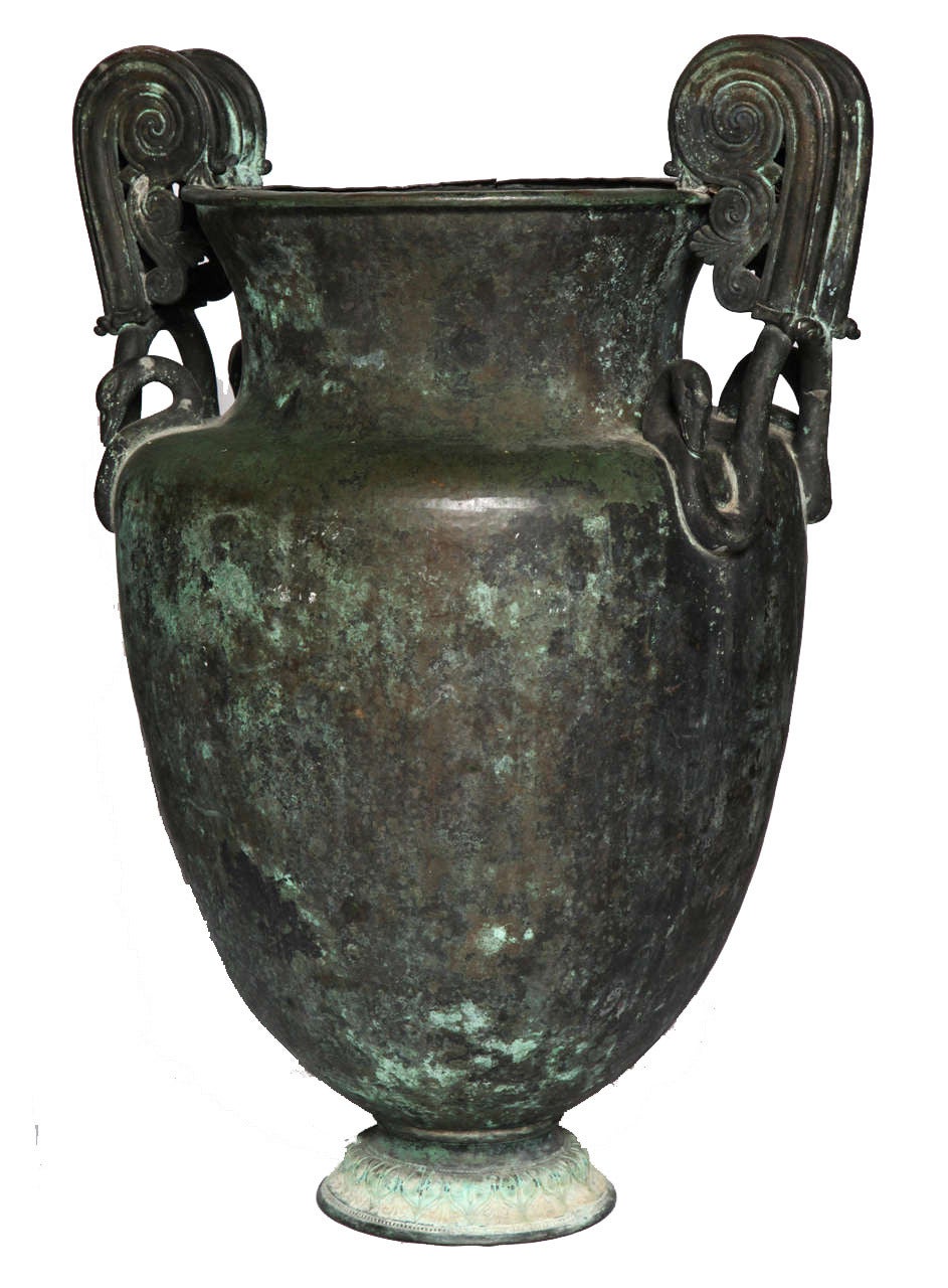 Patiné Paire de grandes urnes néoclassiques en vente