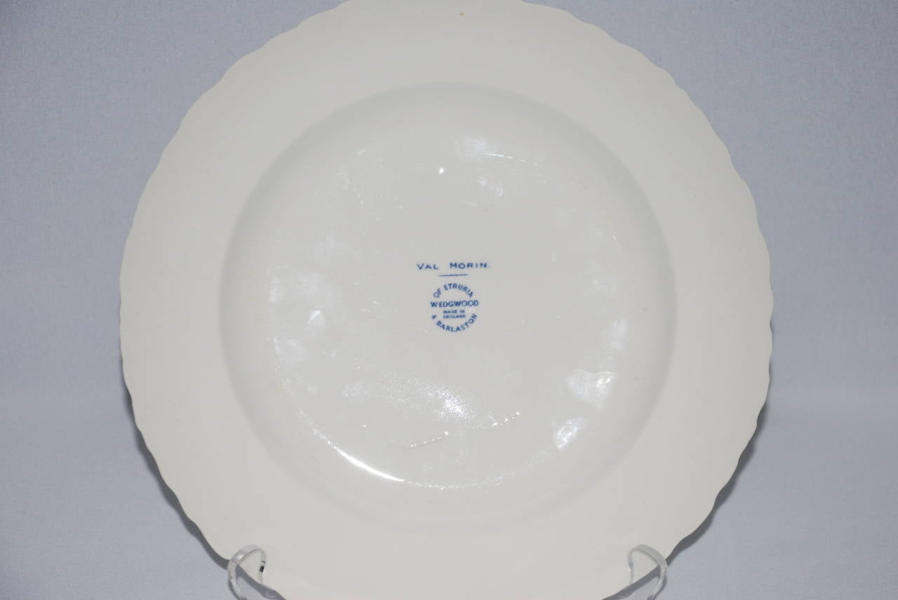 20th Century Wedgwood Blue and White Ski Plates