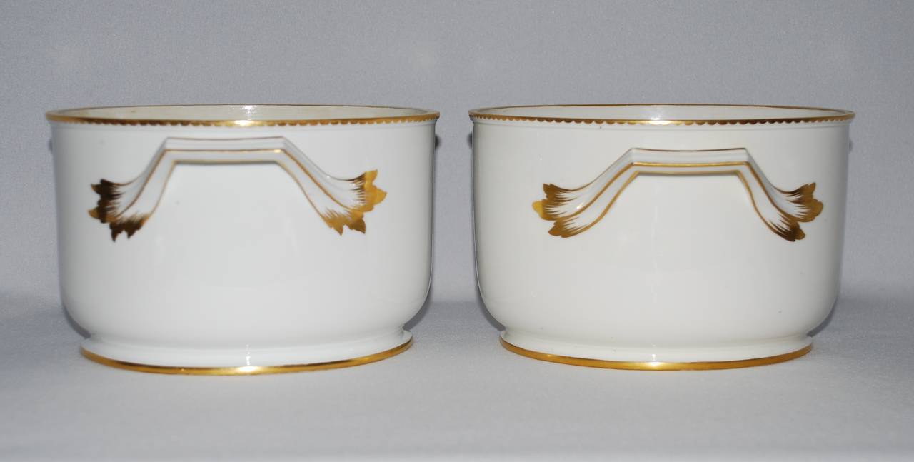 Pair Sevres Porcelain Cachepots
