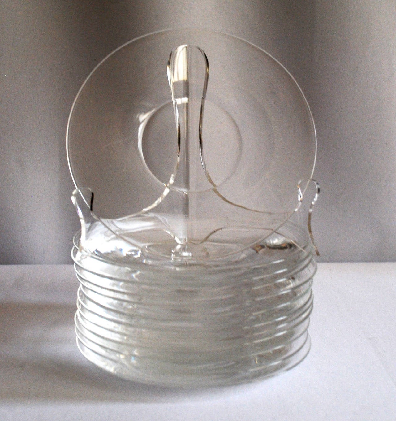 American Steuben Crystal Plates