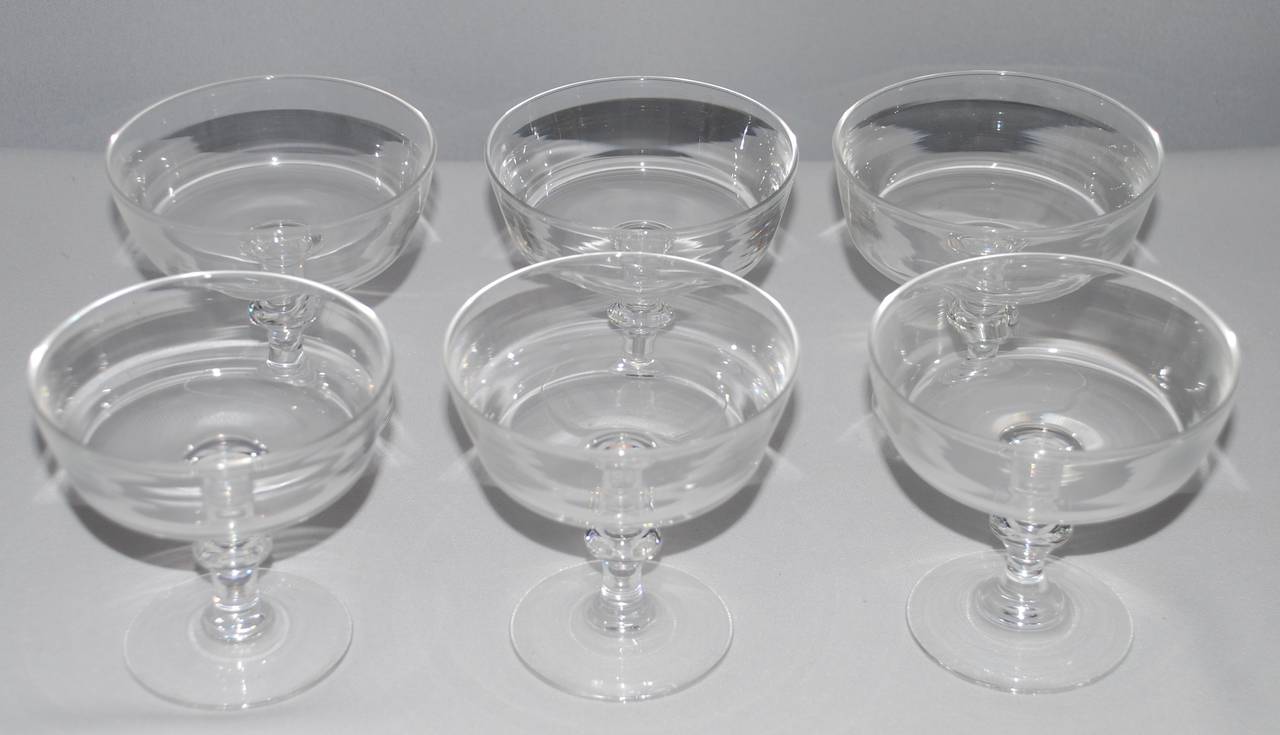 Steuben Crystal Coupes Signed 2