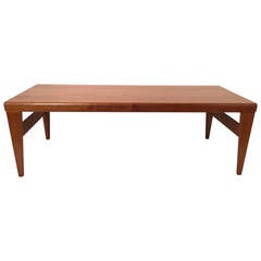 Illum Wikkelso Teak Danish Cocktail Table with Expandable Leaves