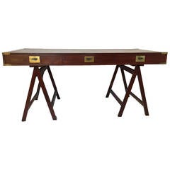 Mahogany Asian Campaign Style Desk