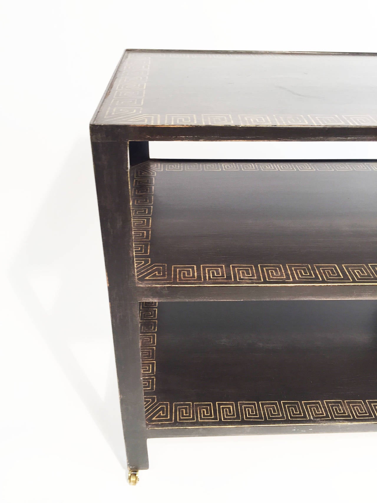 Nancy Corzine Accessory Table with Custom Greek Key Border