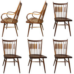Set of Six Kipp Stewart Centennial Chairs for Drexel